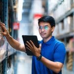 man using business central supply chain sofware